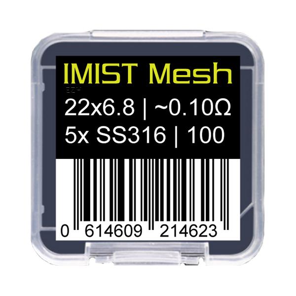 5x IMIST DL Prebuilt SS316 Mesh 100 Coil Wickeldraht
