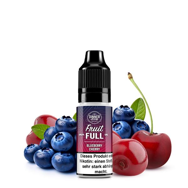 DINNER LADY FRUIT FULL Blueberry Cherry Nikotinsalz Liquid 10 ml