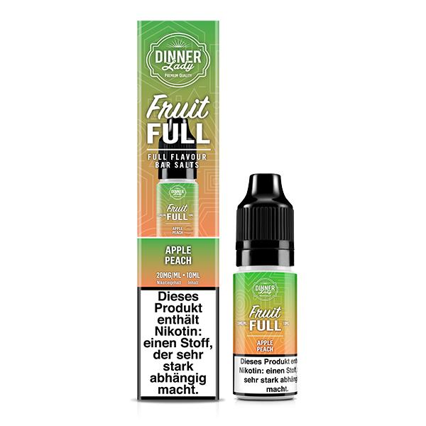 DINNER LADY FRUIT FULL Apple Peach Nikotinsalz Liquid 10 ml