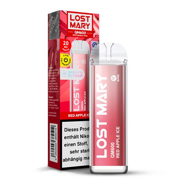 Lost Mary QM600 Einweg E-Zigarette - Red Apple Ice