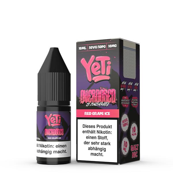 YETI OVERDOSED Red Grape Ice Nikotinsalz Liquid 10 ml
