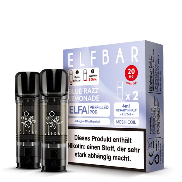 2x Elfbar ELFA Pod - Blue Razz Lemonade