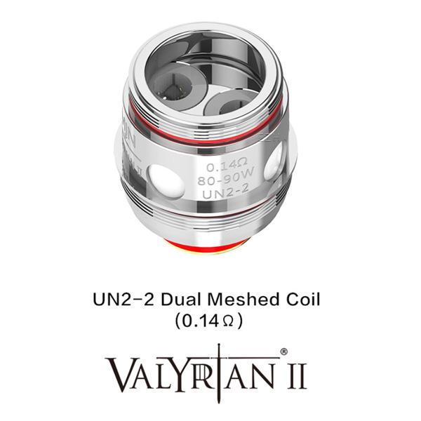 2x Uwell Valyrian 2 UN2-2 Dual Meshed Coil Verdampferkopf