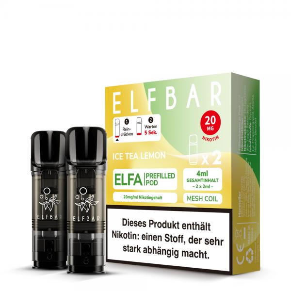 2x Elfbar ELFA Pod - Ice Tea Lemon
