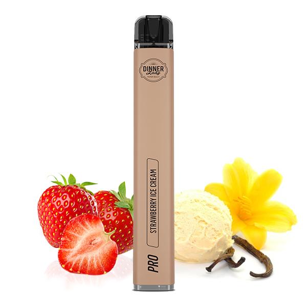 Dinner Lady Vape Pen Pro Einweg E-Zigarette - Strawberry Ice Cream