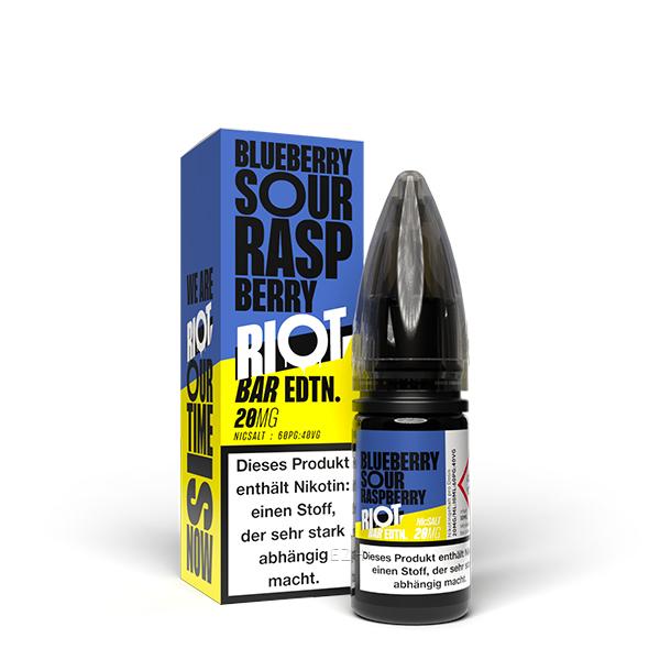 RIOT SQUAD BAR EDITION Blueberry Sour Raspberry Nikotinsalz Liquid 10 ml