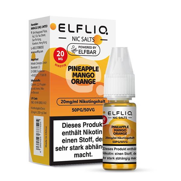 ELFBAR ELFLIQ Pineapple Mango Orange Nikotinsalz Liquid 10 ml