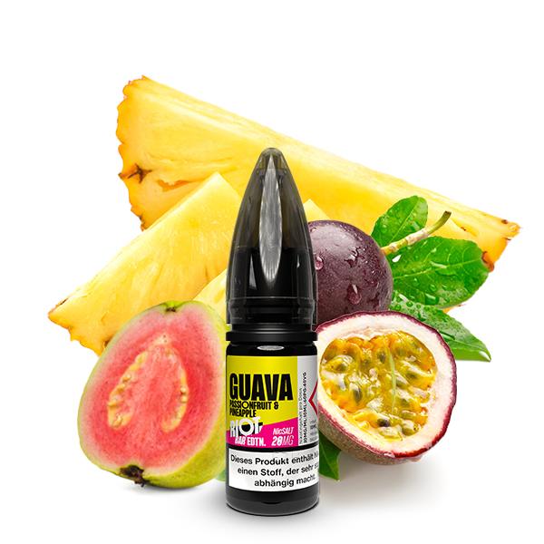 RIOT SQUAD BAR EDITION Guava, Passionfruit &amp; Pineapple Nikotinsalz Liquid 10 ml