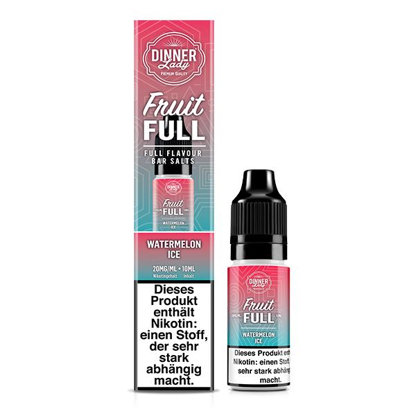 DINNER LADY FRUIT FULL Watermelon Ice Nikotinsalz Liquid 10 ml