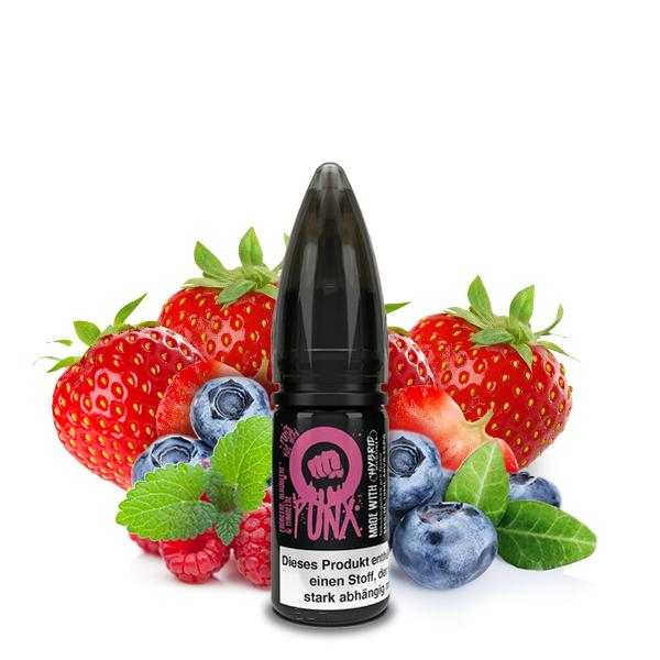 RIOT SQUAD PUNX Erdbeere, Blaubeere und Himbeere Nikotinsalz Liquid 10 ml