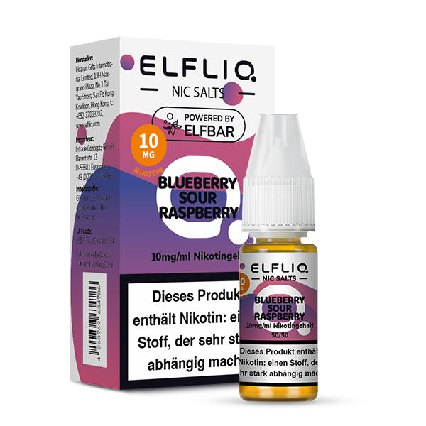 ELFBAR ELFLIQ Blueberry Sour Raspberry Nikotinsalz Liquid 10 ml