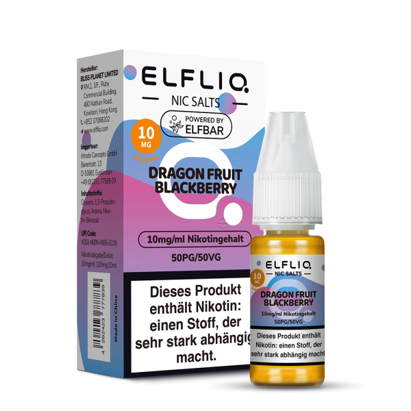 ELFBAR ELFLIQ Dragon Fruit Blackberry Nikotinsalz Liquid 10 ml