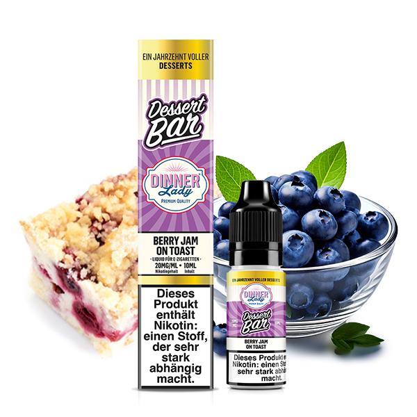 DINNER LADY Berry Jam on Toast Nikotinsalz Liquid 10 ml