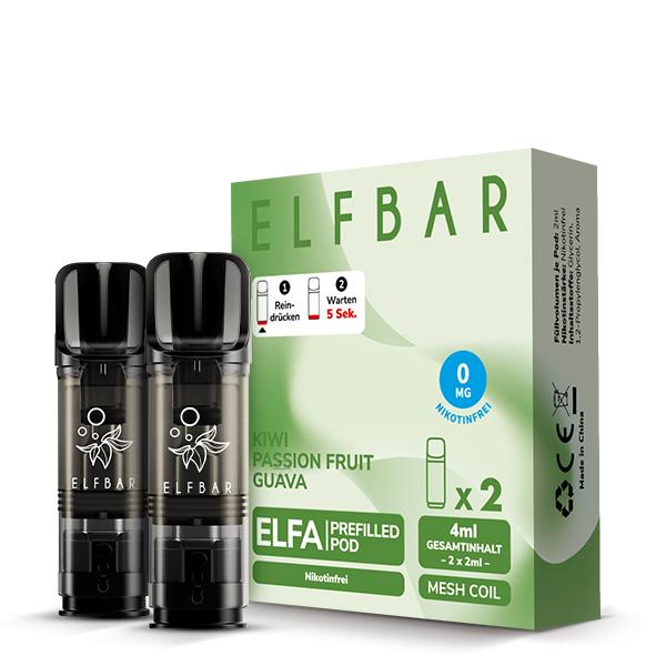 2x Elfbar ELFA Pod - Kiwi Passion Fruit Guava