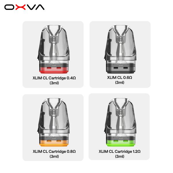 3x OXVA Xlim Top Fill CL Pod Tank Verdampfer - 3 ml
