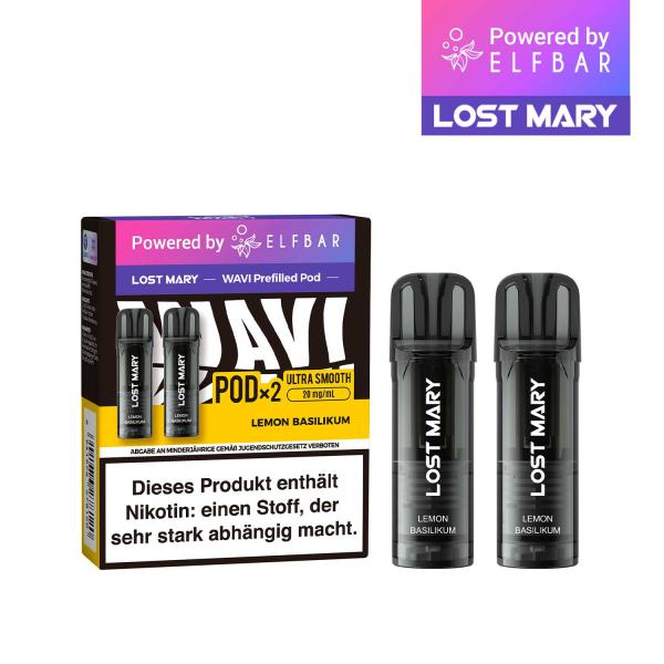 2x Lost Mary Wavi Pod - Lemon Basilikum