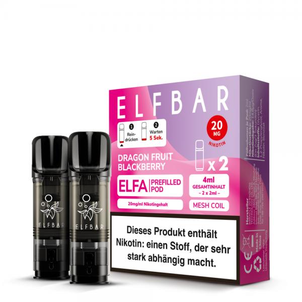 2x Elfbar ELFA Pod - Dragon Fruit Blackberry
