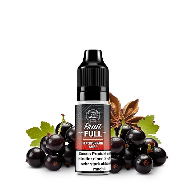 DINNER LADY FRUIT FULL Blackcurrant Anise Nikotinsalz Liquid 10 ml