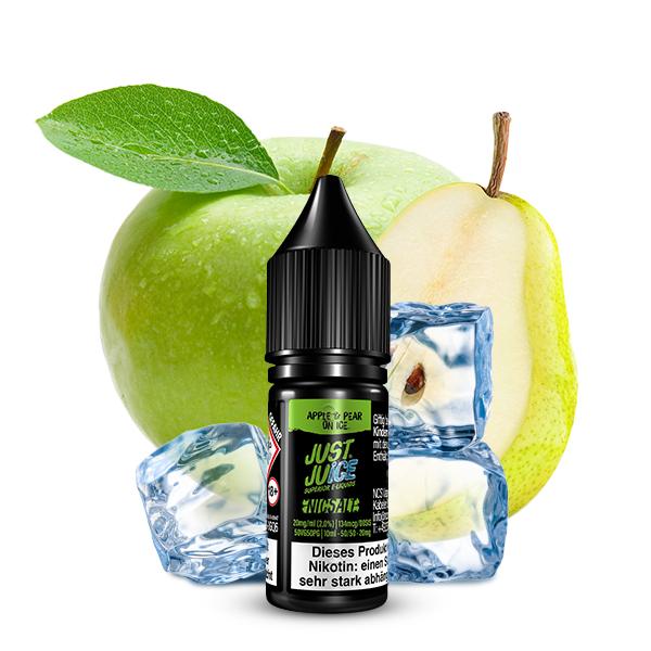 JUST JUICE Apple & Pear on Ice Nikotinsalz Liquid 10 ml