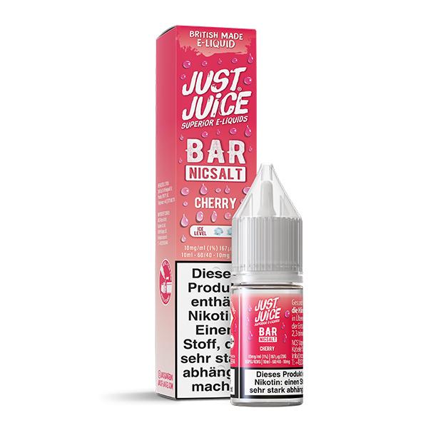 JUST JUICE BAR RANGE Cherry Nikotinsalz Liquid 10 ml