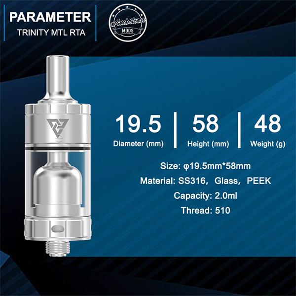 Ambition Mods Trinity MTL RTA Selbstwickler Tank