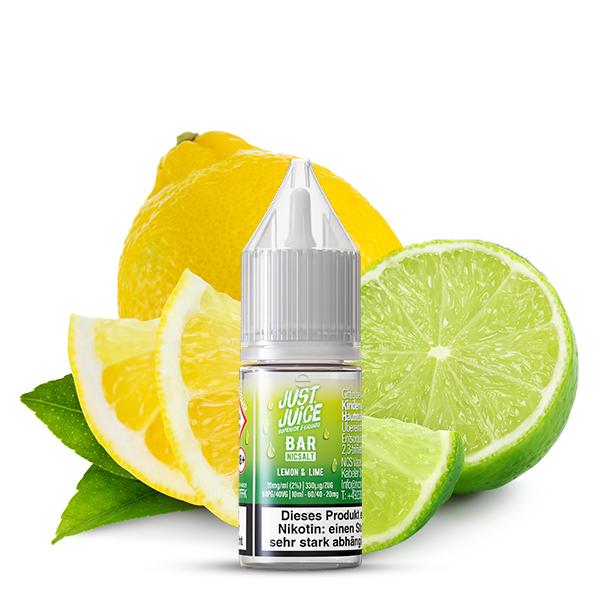 JUST JUICE BAR RANGE Lemon &amp; Lime Nikotinsalz Liquid 10 ml