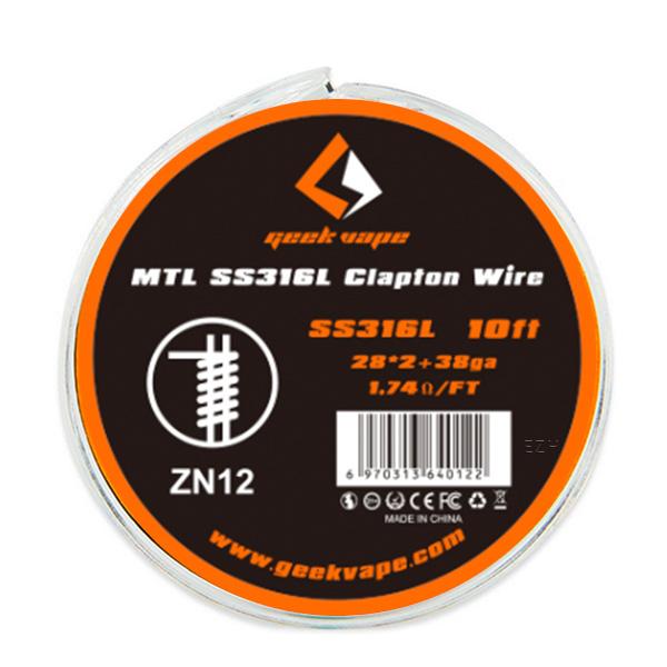 GeekVape 3 Meter SS316L MTL Clapton Wire (0.32mm*2+0.26mm) Wickeldraht - W14