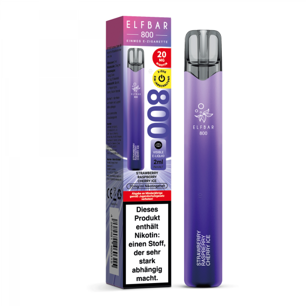 Elfbar 800 Einweg E-Zigarette - Strawberry Raspberry Cherry Ice