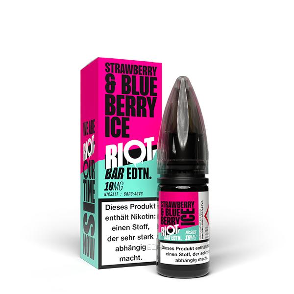 RIOT SQUAD BAR EDITION Strawberry Blueberry Ice Nikotinsalz Liquid 10 ml