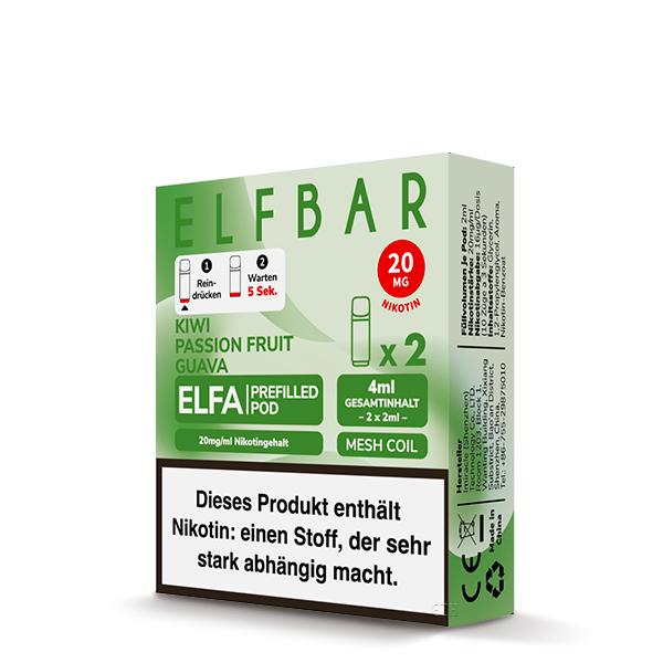 2x Elfbar ELFA Pod - Kiwi Passion Fruit Guava