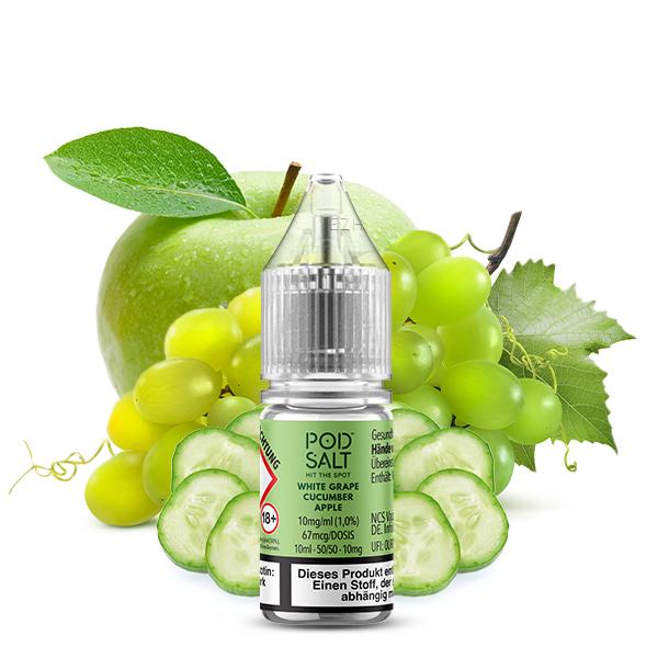 POD SALT XTRA White Grape Cucumber Apple Nikotinsalz Liquid 10 ml