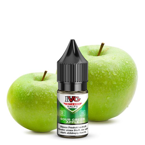 IVG INTENSE Sour Green Apple Nikotinsalz Liquid 10 ml