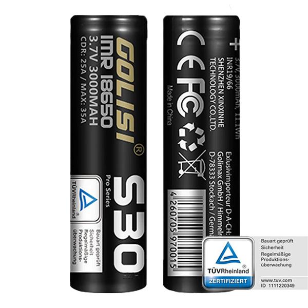 Golisi S30 18650 35A 3000mAh Akku