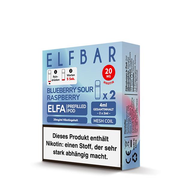 2x Elfbar ELFA Pod - Blueberry Sour Raspberry