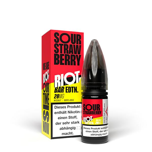 RIOT SQUAD BAR EDITION Sour Strawberry Nikotinsalz Liquid 10 ml