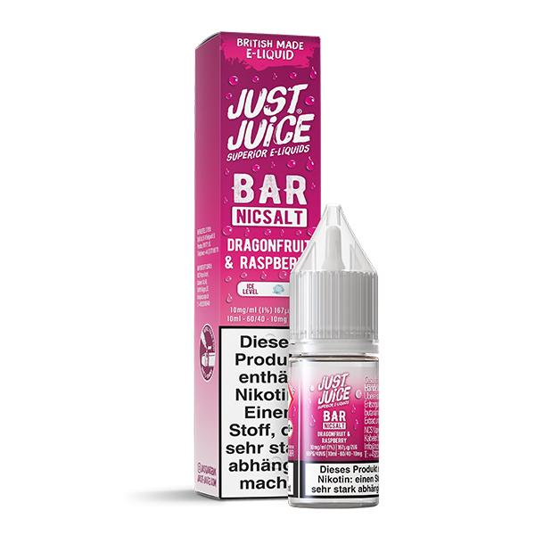 JUST JUICE BAR RANGE Dragonfruit &amp; Raspberry Nikotinsalz Liquid 10 ml