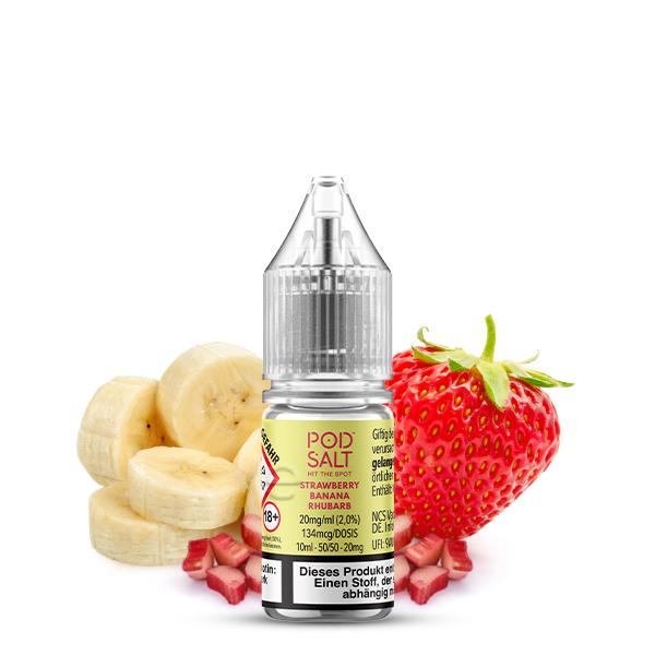 POD SALT XTRA Strawberry Banana Rhubarb Nikotinsalz Liquid 10 ml