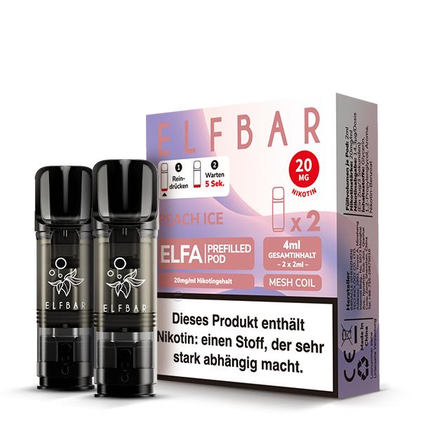 2x Elfbar ELFA Pod - Peach Ice