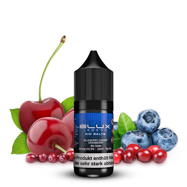 ELUX Blueberry Cherry Cranberry Nikotinsalz Liquid 10 ml