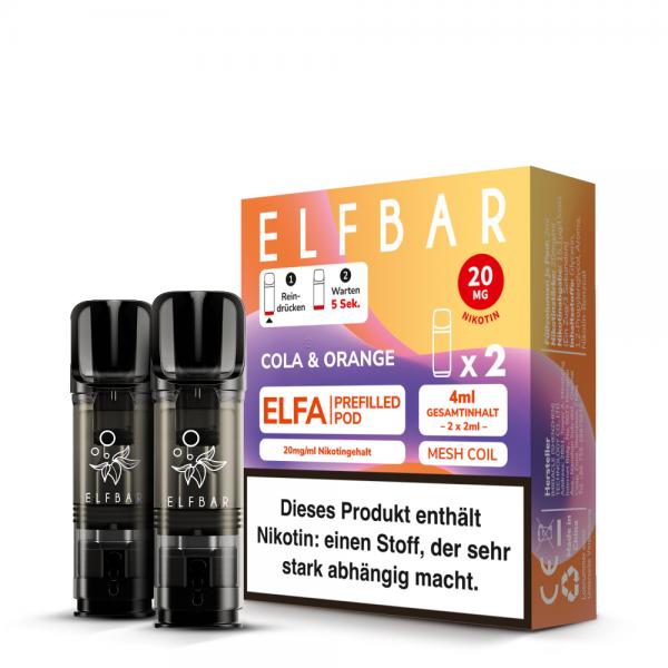 2x Elfbar ELFA Pod - Cola &amp; Orange