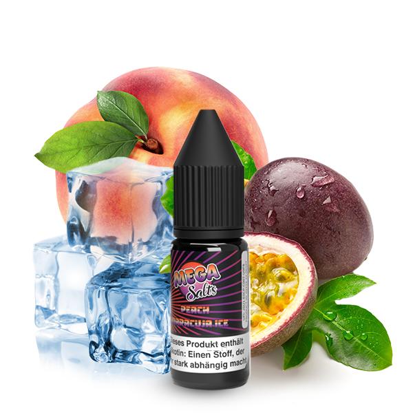 MEGA SALTS Peach Maracuja Ice Nikotinsalz Liquid 10ml