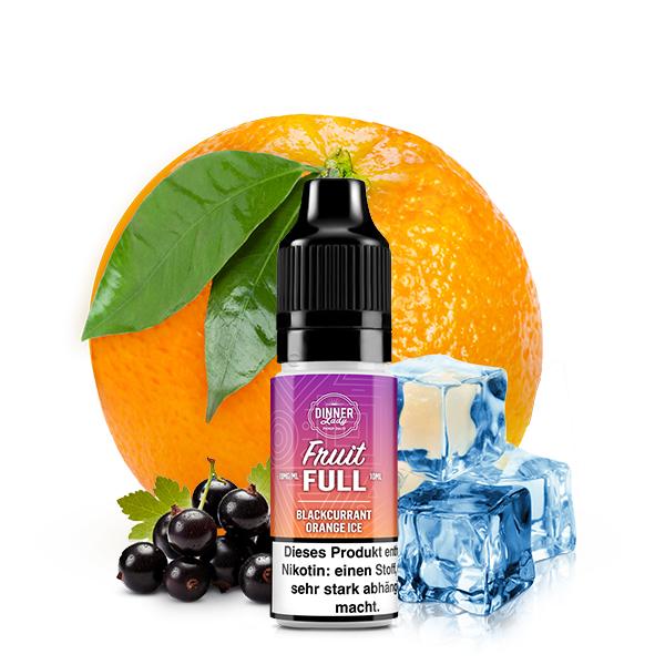 DINNER LADY FRUIT FULL Blackcurrant Orange Ice Nikotinsalz Liquid 10 ml