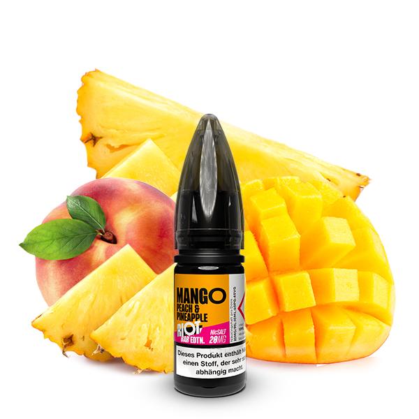 RIOT SQUAD BAR EDITION Mango, Peach &amp; Pineapple Nikotinsalz Liquid 10 ml