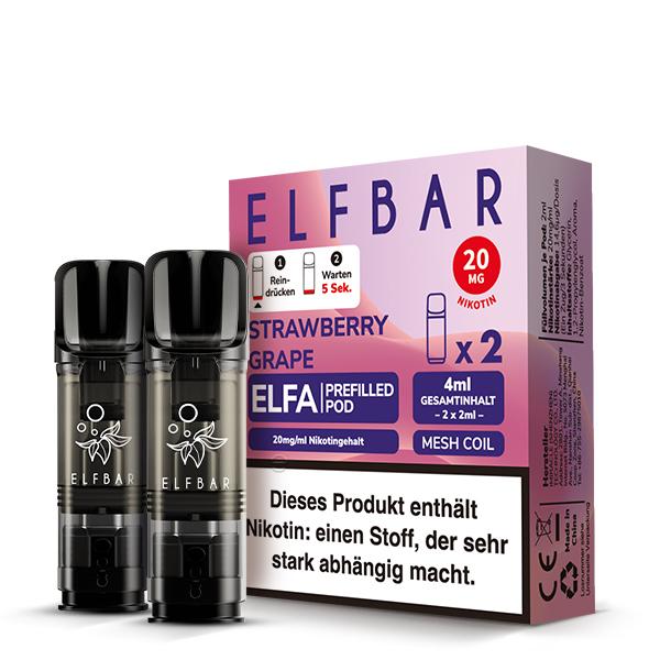 2x Elfbar ELFA Pod - Strawberry Grape