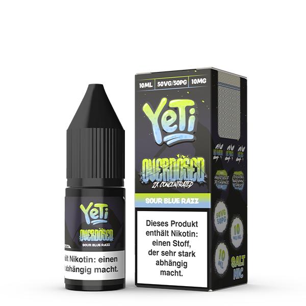 YETI OVERDOSED Sour Blue Razz Nikotinsalz Liquid 10 ml