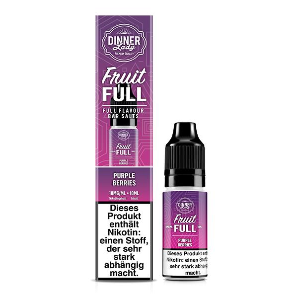 DINNER LADY FRUIT FULL Purple Berries Nikotinsalz Liquid 10 ml