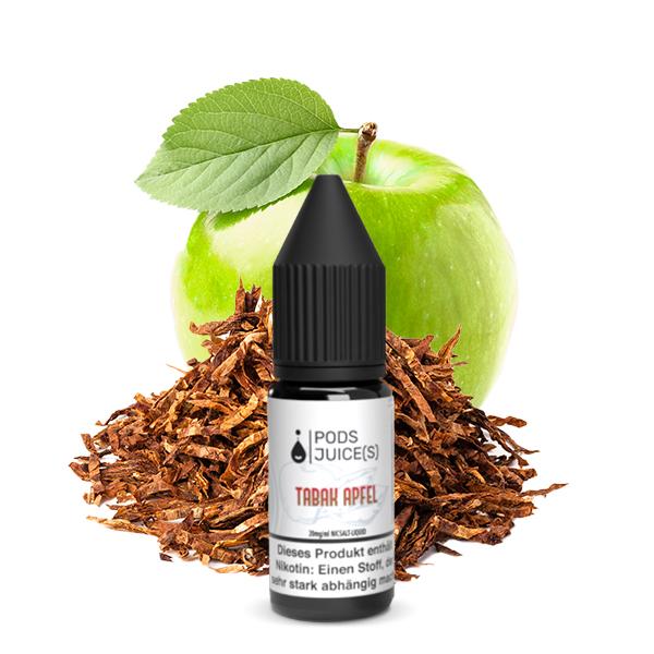 PODS JUICE(S) Tabak Apfel Nikotinsalz Liquid 10 ml